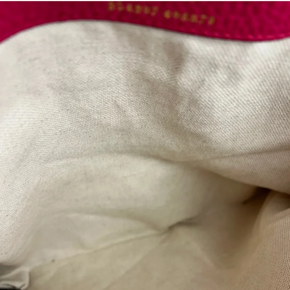 GUCCI PINK SWING TOTE 354408 pebbled leather Shopper Travel Work Everyday Bag EC - Picture 7 of 16